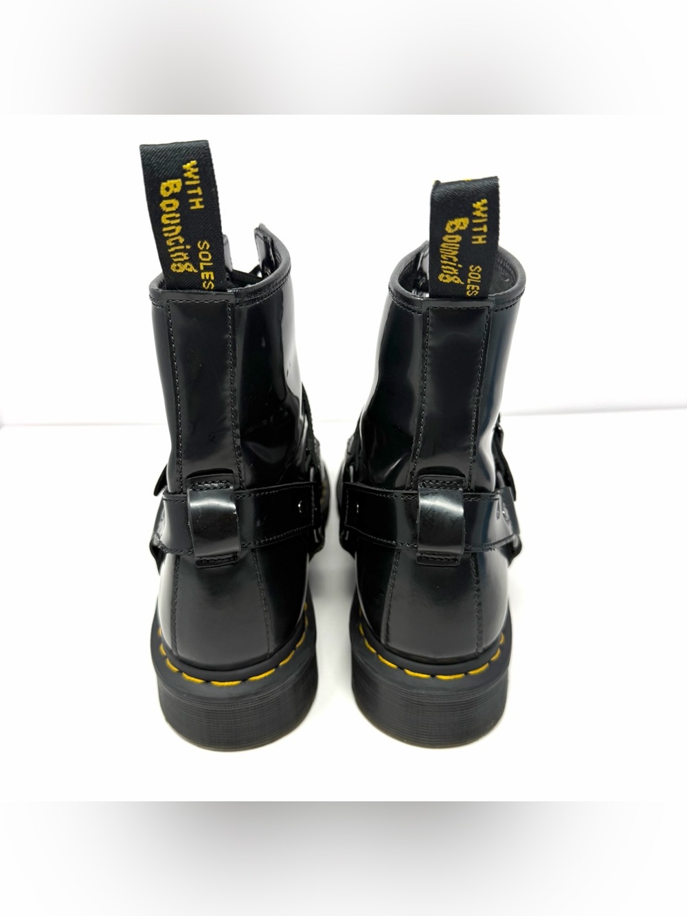 Dr Doc Martens Men’s 1460 Harness Combat Boots Sz 11 Black Polished Leather EUC - Picture 6 of 10